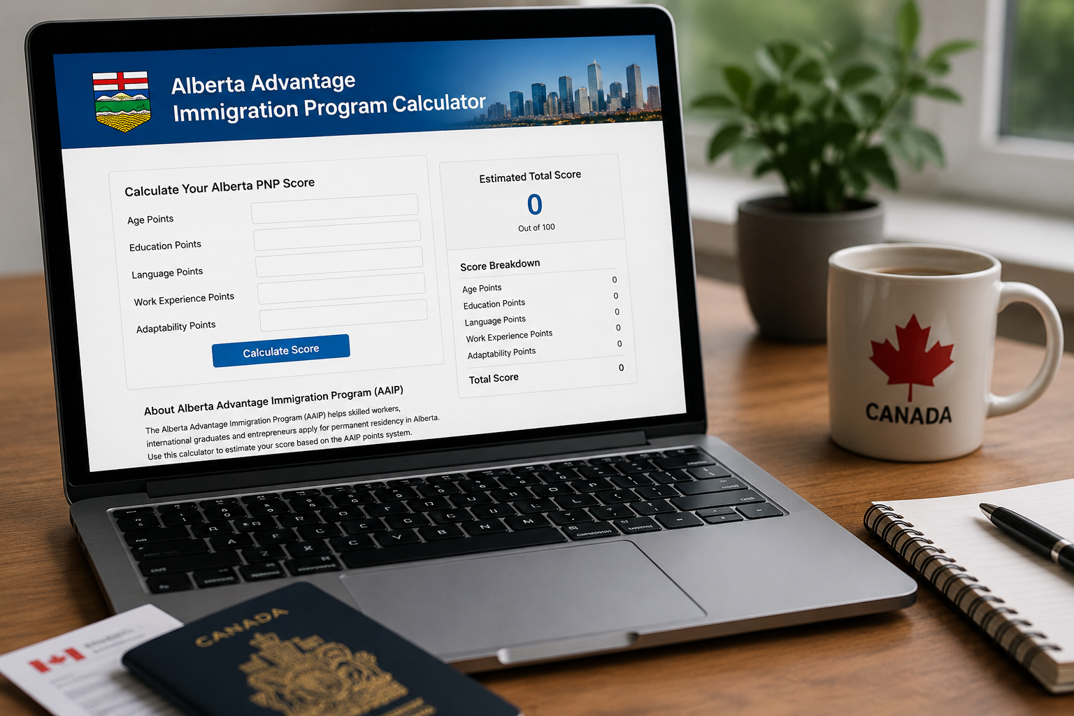 Alberta PNP Points Calculator Canada